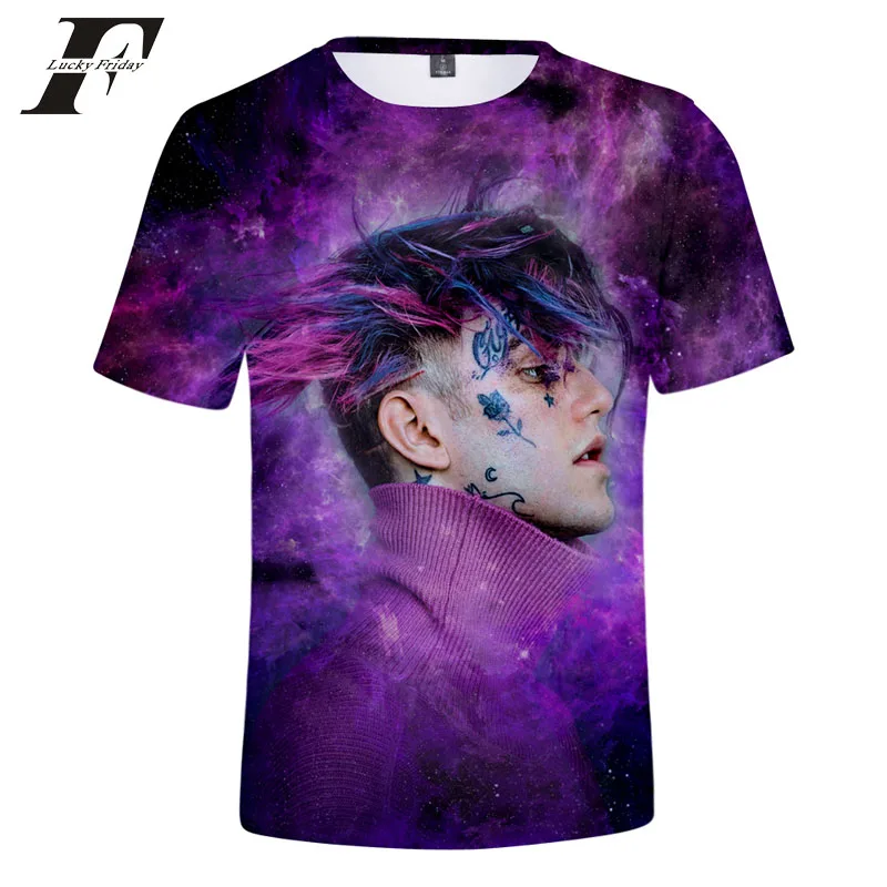2018 lil peep harajuku 3D футболки с коротким рукавом принтом для мужчин/женщин летние