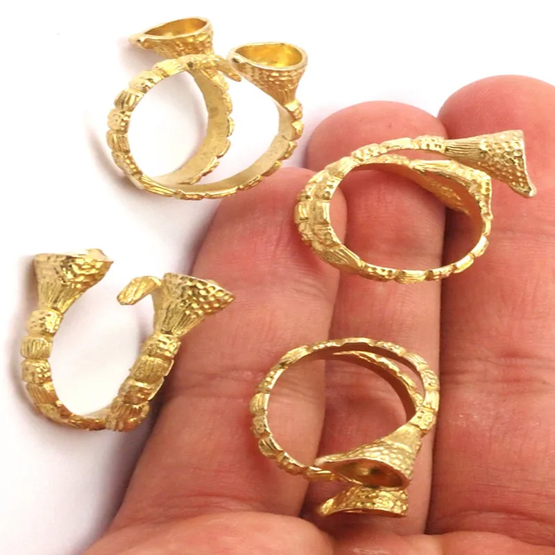 

2pc.. Raw Brass Adjustable Ring Settings - yN381
