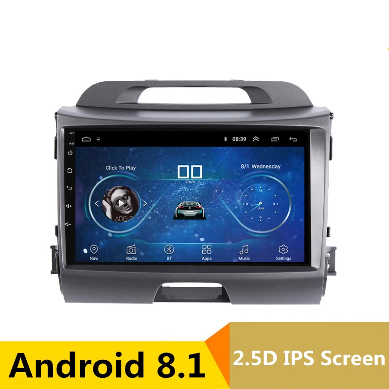 

9" 2.5D IPS Android 8.1 Car DVD Multimedia Player GPS for KIA Sportage R 2011 2012 2013 2014 2015 audio radio stereo navigation
