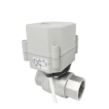 DN25 1-дюймовыечистые этикетки пробки вентиляции и кондиционирования Системы 2 Way жилой дом воды Жидкость Управление Электрический шаровой кран SS304 Нержавеющая сталь моторизованный шаровой клапан