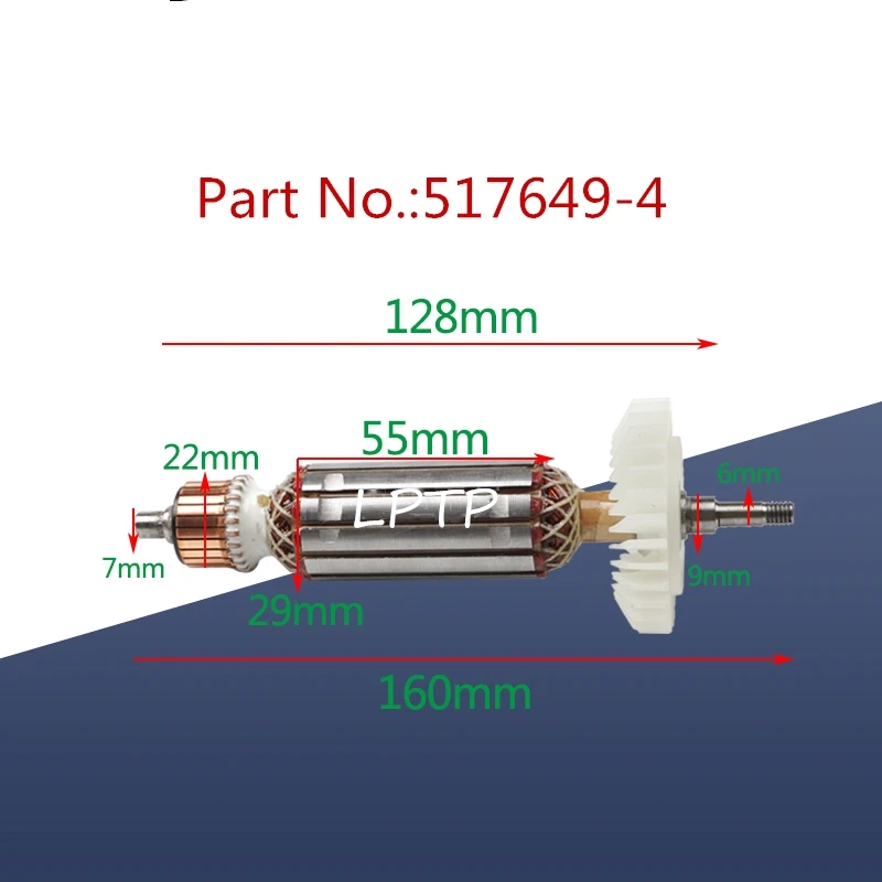 AC220 240V Armature для MAKITA GA5030 GA4530 GA4030 GA5034 GA4534 GA4031 PJ7000 GA4030R GA4034 Ротор двигателя|Аксессуары