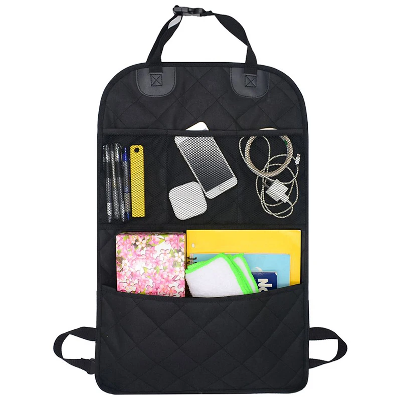 

Car Seat Back Organizer Storage Bag Auto Seat Backseat Protector Cover Kick Mat Guard Pad For Baby Kids Children Quilted