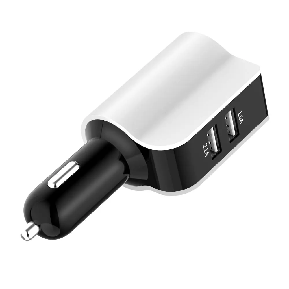 Автомобильное зарядное устройство 5 в 3,1 а с двумя usb-портами для iPhone, iPad, samsung, gps, DVR, поддержка отображения напряжения тока с 1 гнездом для прикуривателя