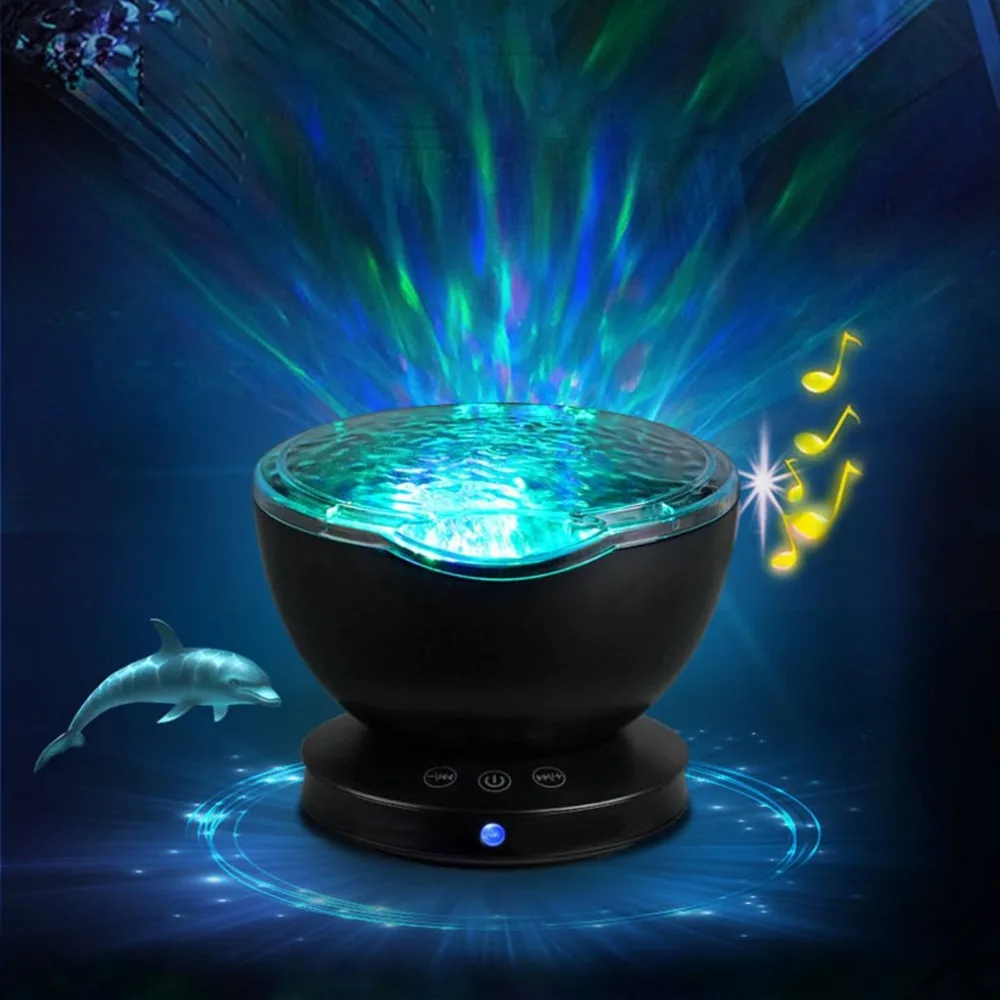 الإبداعية المحيط موجة كشاف ضوء LED ليلة ضوء 7 ألوان العارض مصباح الليل الوهم ضوء للطفل الأطفال الإبداعية المحيط موجة كشاف ضوء LED ليلة ضوء 7 ألوان العارض مصباح الليل الوهم ضوء للطفل الأطفال