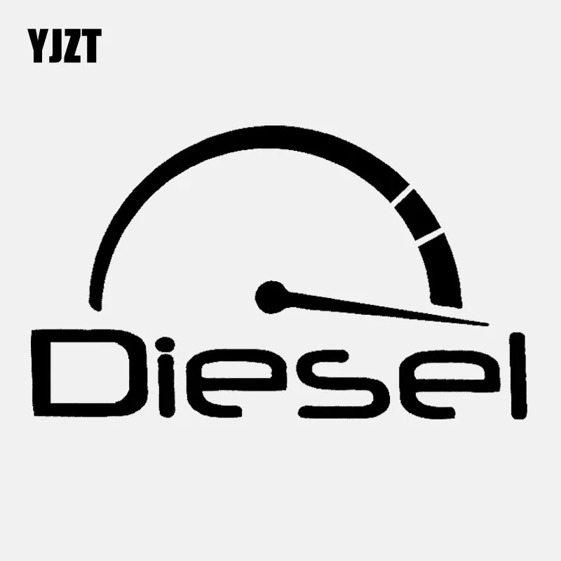 YJZT 12 7 см * 6 Автомобильная Наклейка Виниловая наклейка Turbo Diesel черный/серебристый