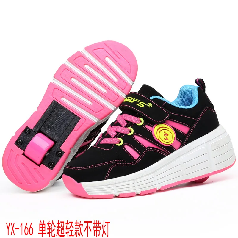 

Cheap Child Fashion Girls Boys LED Light Roller Skate Shoes for Children Kids Sneakers with One Wheel HEELYS