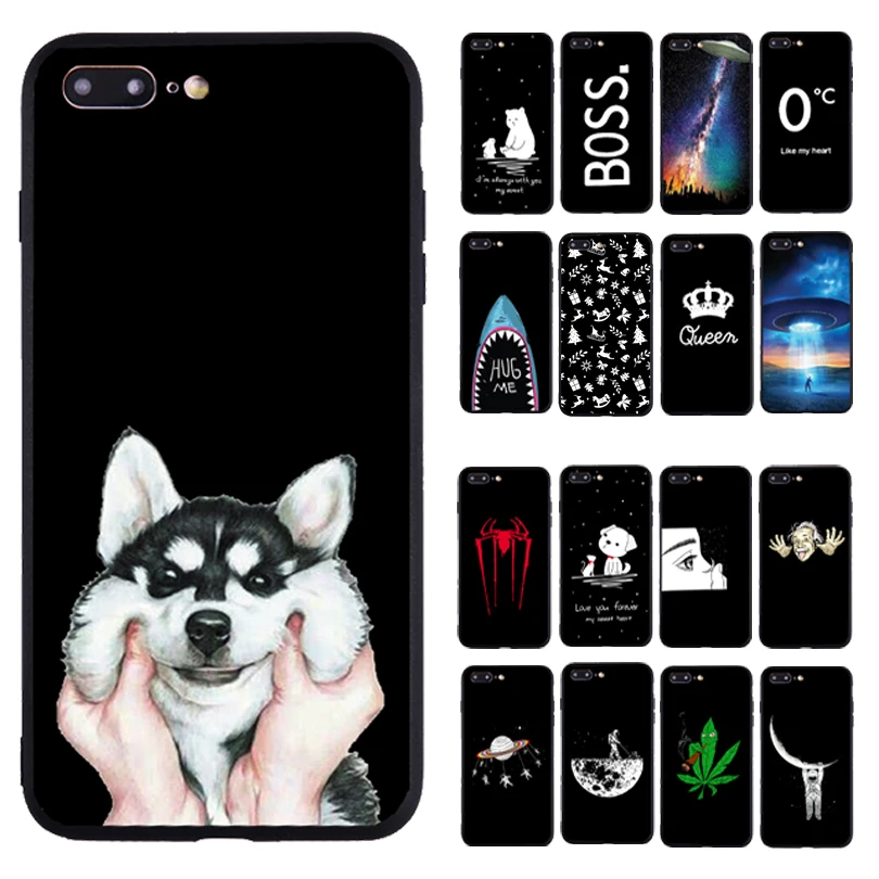 Goedkoop Vrouwen Mannen Astronaut Case op voor Coque iPhone 8 Case Ruimte Maan Planeet Star Soft TPU Cover Voor iPhone 6 s 7 Plus 5 s XS Max XR X SE