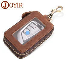 Высокое качество из натуральной кожи Мода Автомобильный держатель для ключей талии висит двойной молнии Для мужчин ключи Организатор Лидер продаж роскошные случае ключ