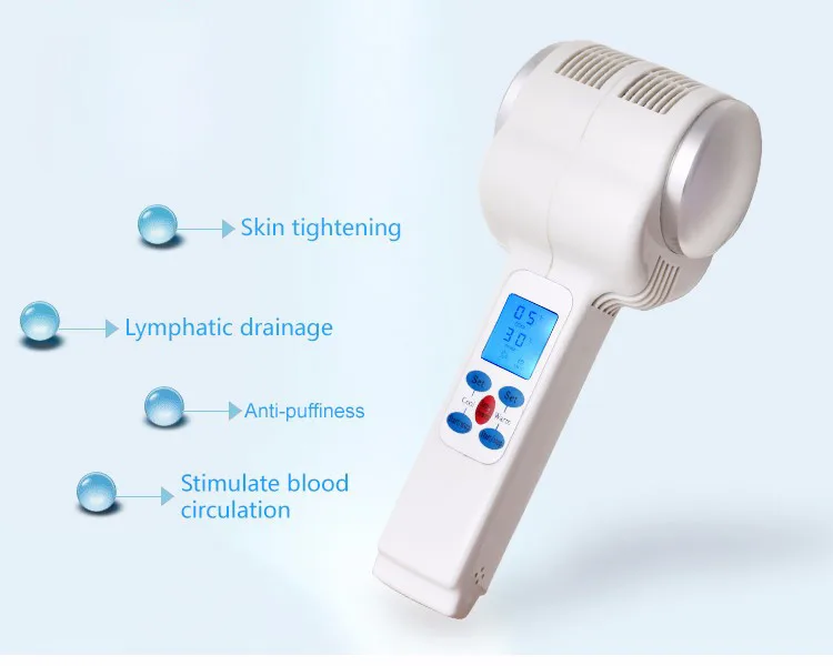 Aperte o Massager de Levantamento Facial do Salão de Beleza Foyying Ultra-sônico Cryotherapy Martelo Frio Quente Rosto Linfático Equipamento Lcd 2 Beleza e saúde