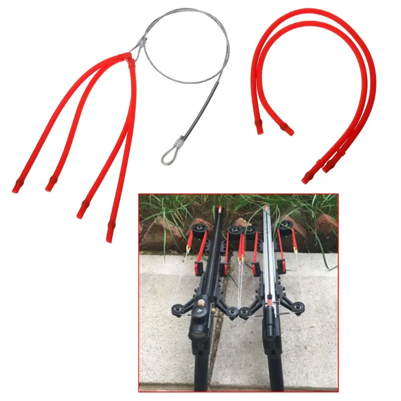 

1 Set Slingshot Band Steel Wire Latex Bands Group Powerful Catapult Shooting Hunting Replacement Rubber Band Elastic