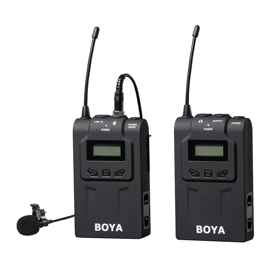 

BOYA BY-WM6 Professional Wireless Microphone System 48 Channel Omnidirectional Lavalier Lapel Microphones For DSLR Camcorder Mic