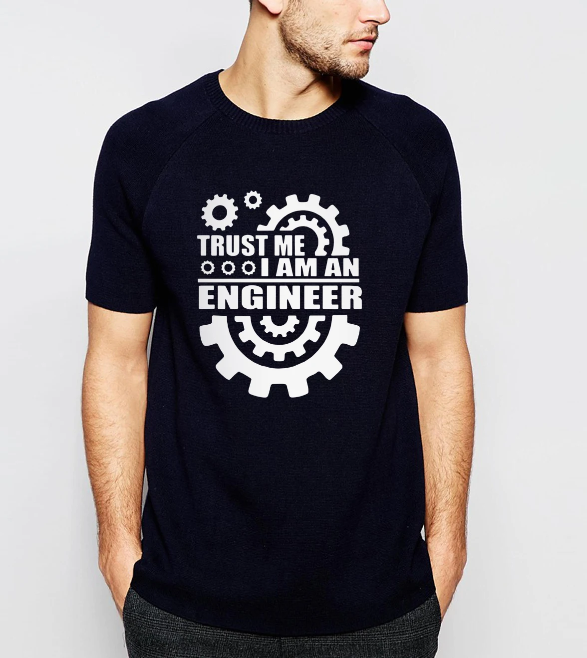 Мужская футболка с коротким рукавом 100% хлопок принтом Я инженер лето 2019|men t-shirt|short