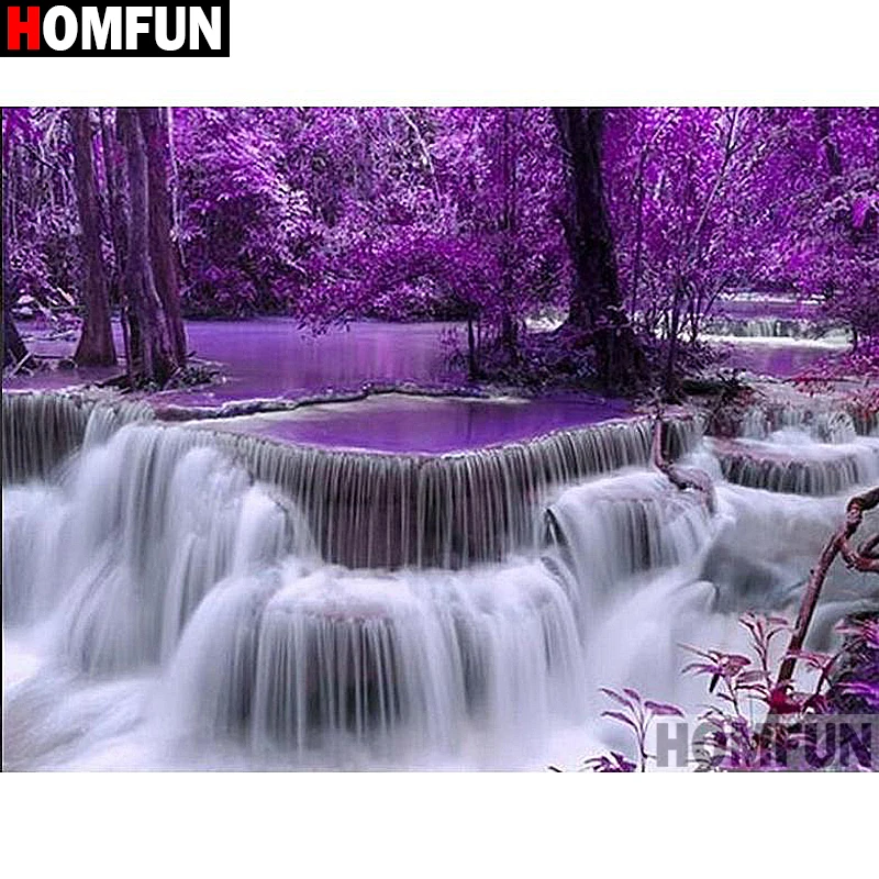 

HOMFUN Full Square/Round Drill 5D DIY Diamond Painting "Tree scenery" Embroidery Cross Stitch 3D Home Decor Gift A11957