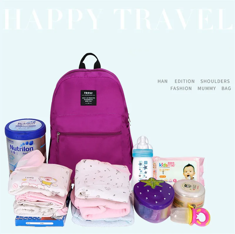 2018 New Multi-Function Mummy Bag Fashion Women's Out-Of-Travel Backpack Large-Capacity Mother Bag Maternal and Child Package07