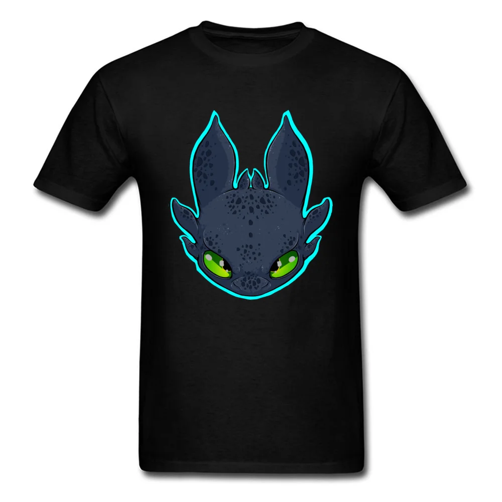 Toothless Cheap Printing Tees Crewneck NEW YEAR DAY 100% Cotton Short Sleeve T Shirt for Men Casual T Shirt Drop Shipping Toothless black