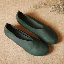 Новые модные туфли из натуральной кожи Для женщин ботинки на плоской подошве Повседневное Мягкие Мокасины Демисезонный Мокасины Женская обувь для вождения