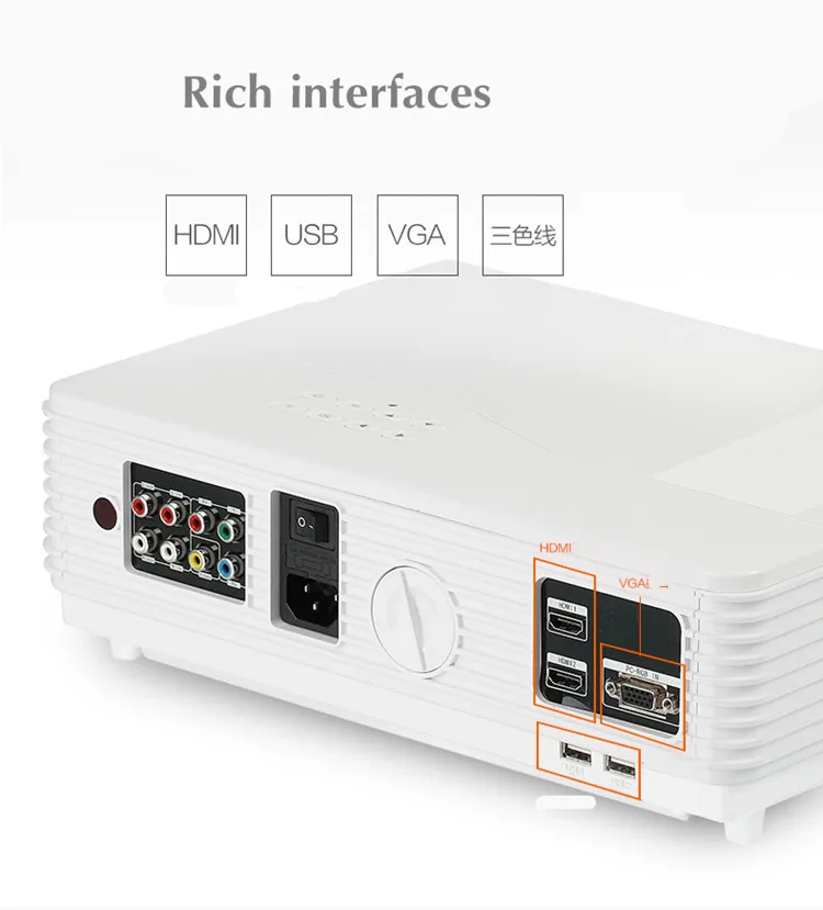 Новый Android4.4 Full HD 1080p 5500lms 3D проектор Native1280 * 800 цифровой видеопроектор для 300
