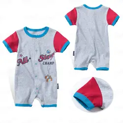 Новый 2019 Лето 100% хлопок Ropa Bebe для новорожденных для маленьких мальчиков Костюмы одежда комбинезон для малышей короткий рукав комбинезон