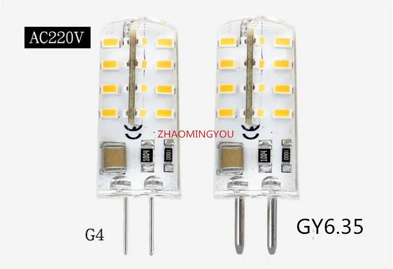 YOU G4 GY6.35 светодиодный светильник 4 Вт 220 В светодиодный светильник-кукуруза, подвесной светильник, люстра 3014SMD G6.35 светодиодный светильник Bombillas белый/теплый белый светильник