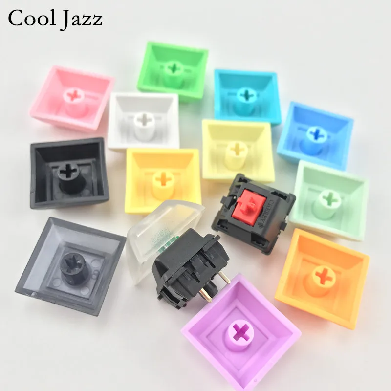 Cool Jazz dsa pbt Cherry mx механическая клавиатура, колпачки 1u, смешанные цвета, черный, серый, красный, esc, клавиатура для игр, механическая клавиатура