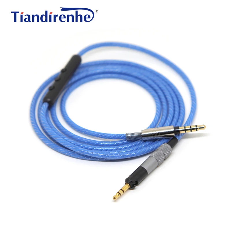 New Headphone Replacement Cable for Sennheiser HD598 HD558 HD518 HD 598 Headset 3 5mm to 2 5mm Stereo Bass Audio Cables with mic