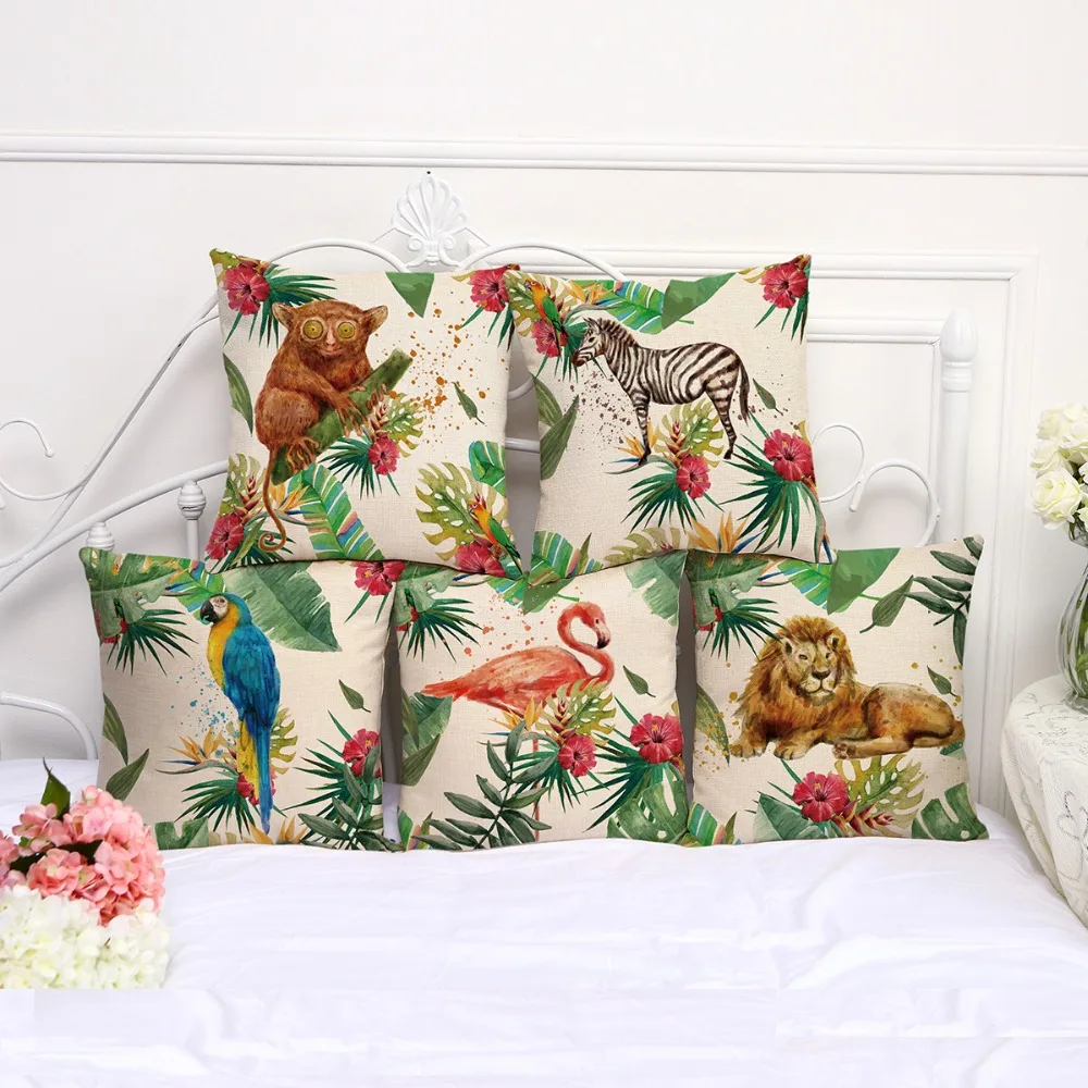 1 Piece Famous Designer Hug Cushion Cover Decorative Home Decor Chair Sofa Throw Pillows Case 45x45cm Fashion Animal Plant | Дом и сад