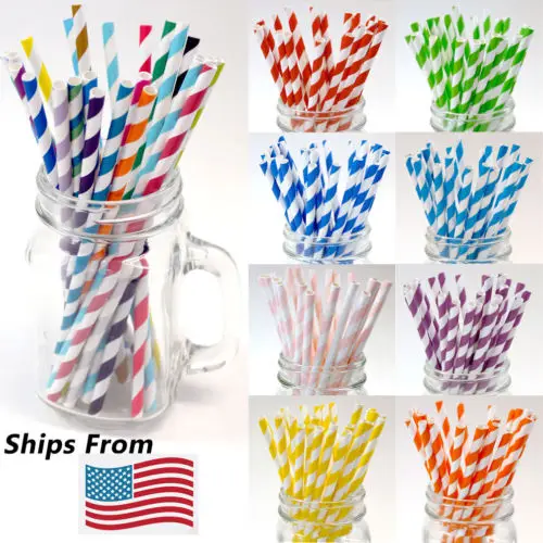 

25pcs Extra Wide Eco Friendly Reusable Straw Sturdy Bend Paper Straw Smoothies Drinking Straws Set Bar Party Accessories