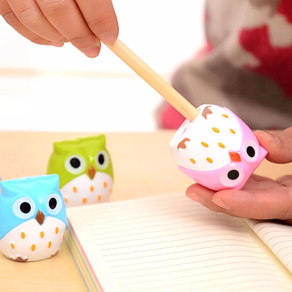 1pcs Cute Night Owl Shape Pencil Sharpener Office Desktop Item School Supply