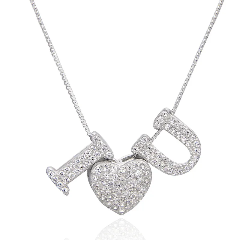 Пользовательские Пузырьковые буквы имя кулон Iced out Золото Серебро RoseGold горный