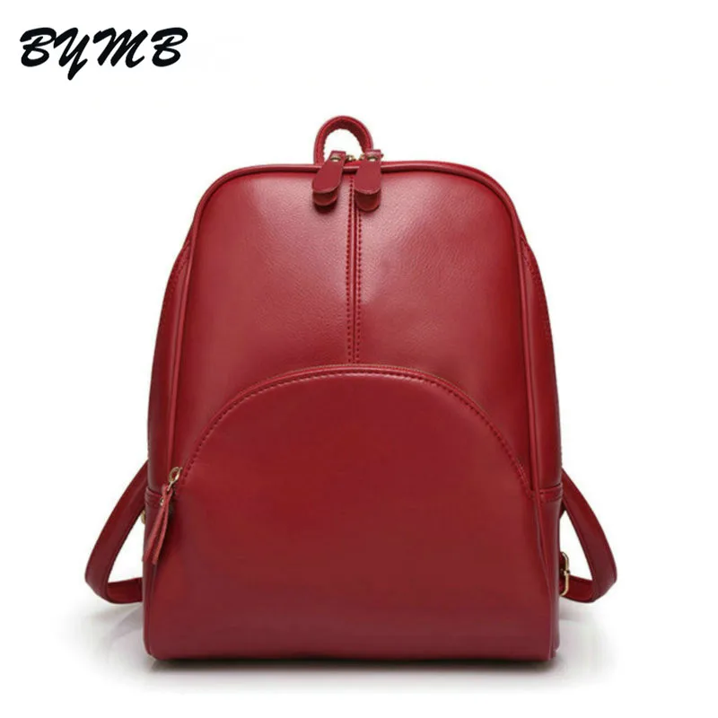 

Women Backpacks Solid Fashion School Bag For Teenage Girls High Quality Leather Vintage Waterproof Backpack Travel