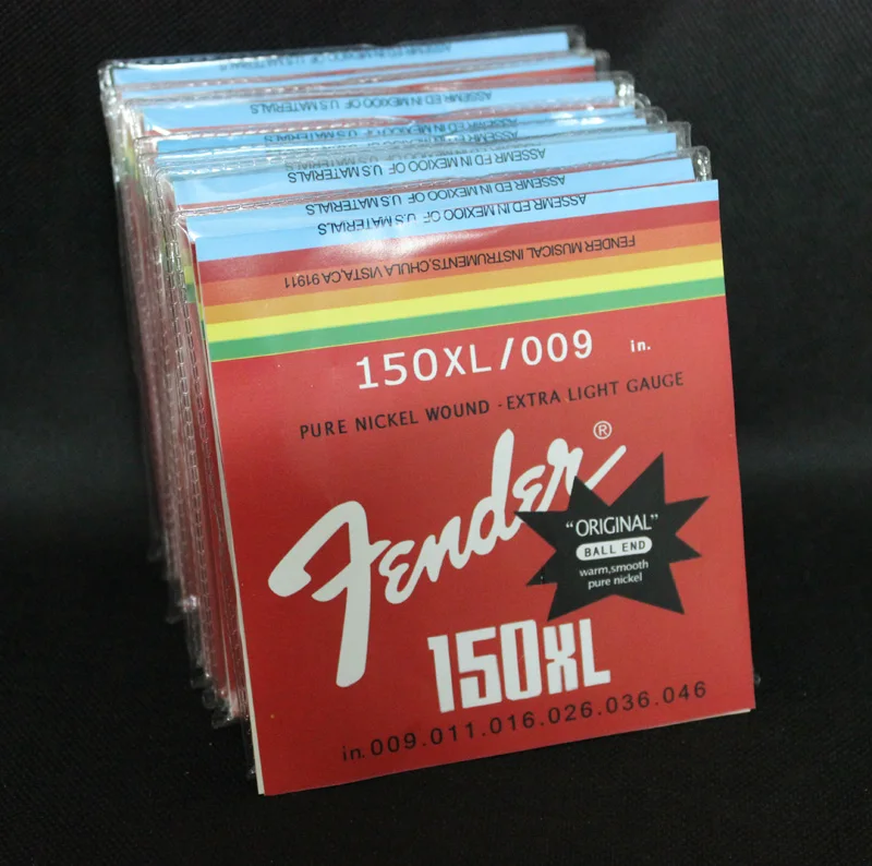 

10 Packs 150XL/009 Extra Light Steel Nickel Wound Electric Guitar Strings (.009 .011 .016 .026 .036 .046)