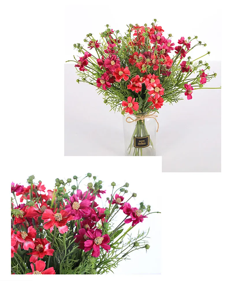 CHENCHENG 6 головок Искусственные цветы: ромашки камелии, украшение из искусственных цветов для вечерние домашнего декора свадьбы осенние украшения осень аксессуары