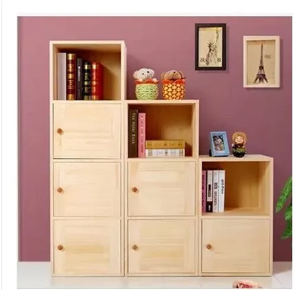 Madera sólida estantería estantería taquillas gabinetes de ... Madera sólida estantería estantería taquillas gabinetes de ...