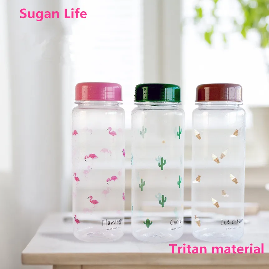 

Sugan Life bottle Plastic 500ml PC Water Bottle water Transparent or frosted Heat resistant Leakproof color travel custom Bottle