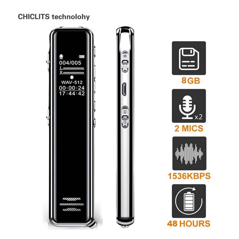 Portable 4G 8G Smart voice recorder OLED Screen Digital Audio Voice Recorder Noise Reduction Long Distance HD Recording Pen
