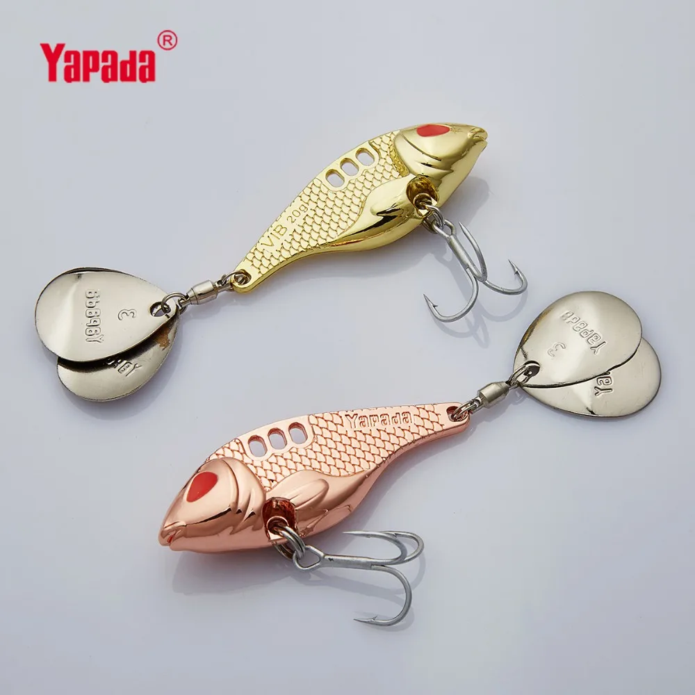 YAPADA VIB 301 Tycoon 10 г/15 г/20 г/25 г тройной крючок + вращающиеся блестки 41 мм/47 мм/52 мм/55 мм