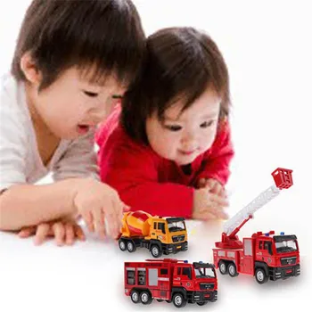 

New Arrive 1pcs 1:55 Sliding Alloy Car Truck Model Children Toys Fire Engine For Baby Chirstmas Birthday Gift