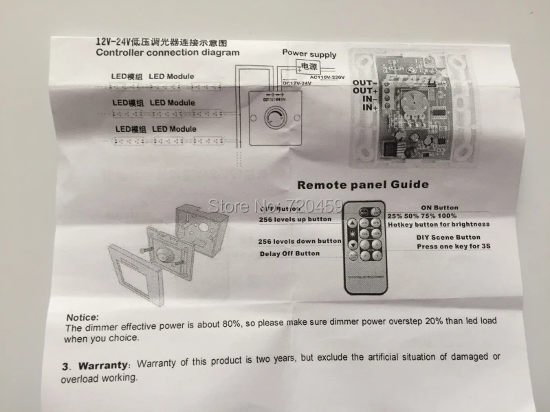 Teclas de Controle Interruptor de Operação para Regulável Dimmer 12 Remoto ir Knob Luzes 3 Pcs Led Ac90-240v 2 High Quality Luzes e Iluminação