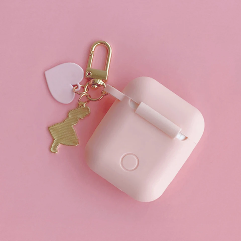 Девушка мультфильм милый силиконовый чехол для Apple аксессуары для airpods Bluetooth чехол для гарнитуры наушников коробка украшение крышка брелок