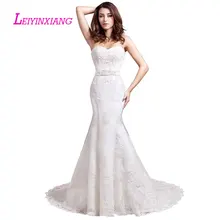 Leiyinxiang 2019 свадебное платье невесты платье Vestido De Noiva натуральный сексуальное платье-Русалка с низким вырезом на спине без лямок с