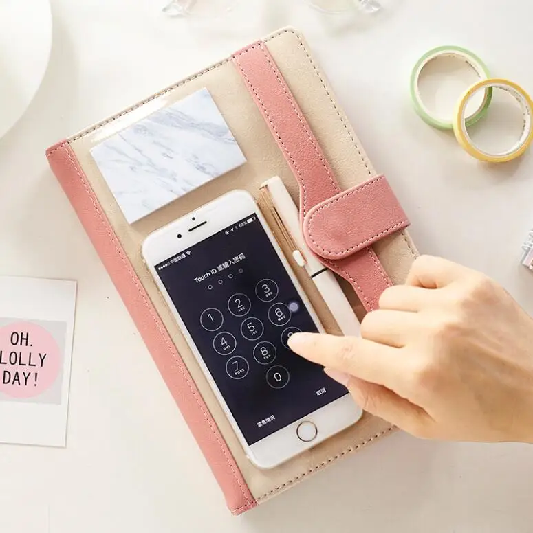 1 шт. Kawaii искусственная кожа бизнес блокнот дневник еженедельный чтобы сделать