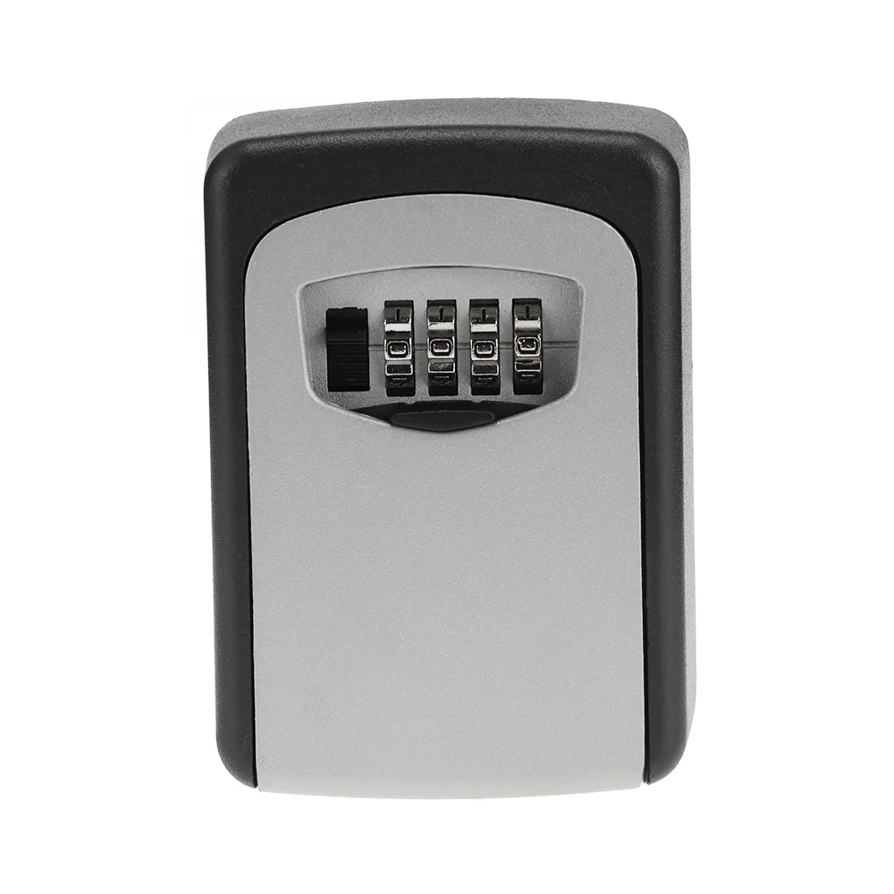 

Wall Mounted Key Storage Organizer Boxes with 4 Digit Combination Lock Spare Keys Organizer Boxes Metal Secret Safe Box