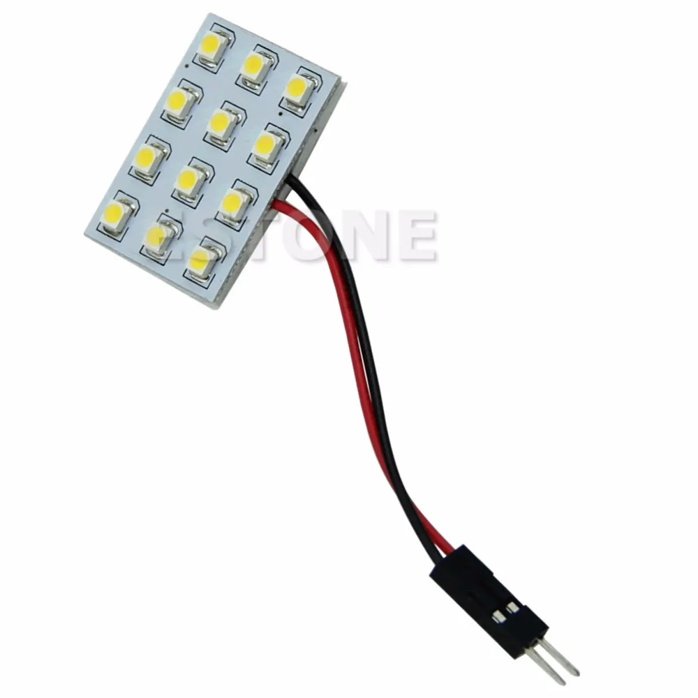 2020 новая 12 LED 3528 SMD теплая белая лампа для салона автомобиля купольная дверь