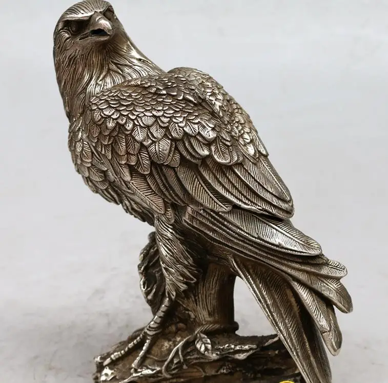 Antique Old 18C Silver Statue/ Sculpture Decoration geomantic omen