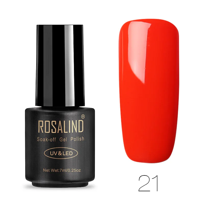 ROSALIND гель 1 чистый цвет 7 мл 01-30 Гель-лак для ногтей Дизайн ногтей Гель-лак для ногтей УФ+ светодиодный Macaron стойкий праймер гель-лаки - Цвет: 21