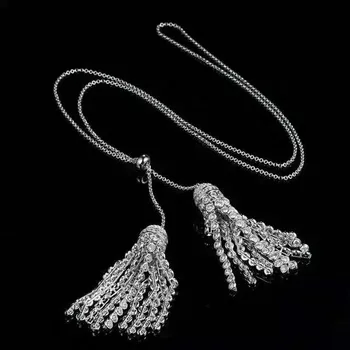 

Designer Fashion 925 Sterling Silver Jewelry 3A Cubic Zirconia Party Necklace
