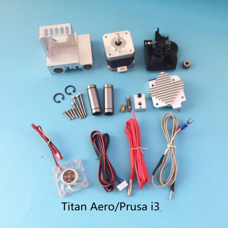 1 комплект в сборе Prusa i3 Aero Upgrade Kit-Titan Aero Upgrade kit экструдер+ алюминиевый Prusa i3 MK2 X каретка Titan Aero Mount