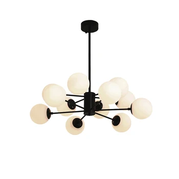 

Nordic Creative Magic Bean Pendant Lights 6/8/12 Head Glass Ball Pendant Lamp For Living Dining Room Cafe Restaurant E27 Lamps