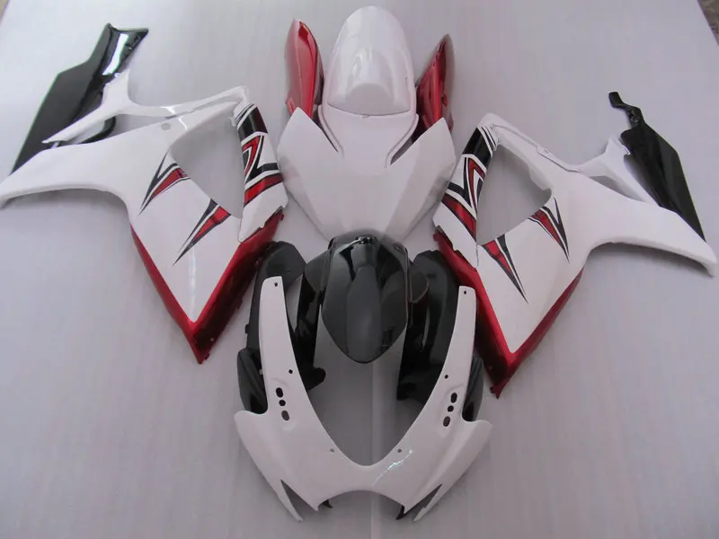 

Injection mold Fairing Kit for SUZUKI GSXR 600 750 K6 06 07 GSXR600 GSXR750 2006 2007 White red black Fairings set+7gifts SD24