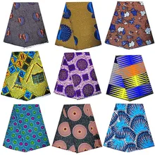 Модный хлопковый в африканском стиле настоящий воск класса люкс деревенский дизайн украшения хлопок Африканский Воск Печать Ткань 6 ярдов/партия